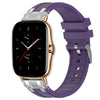 Correa de silicona para reloj Amazfit GTS 2 con hebilla plateada de liberación rápida de 20 mm (morado)