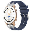 Correa de silicona para reloj Amazfit GTR de 42 mm con hebilla plateada de liberación rápida y 20 mm (azul marino)