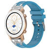 Correa de silicona para reloj Amazfit GTR de 42 mm con hebilla plateada de liberación rápida y 20 mm (azul marino)