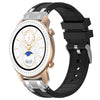 Correa de silicona para reloj Amazfit GTR de 42 mm con hebilla plateada de liberación rápida y 20 mm (negra)