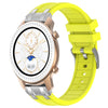 Correa de silicona para reloj Amazfit GTR de 42 mm con hebilla plateada de liberación rápida y 20 mm (amarillo vital)