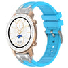 Correa de silicona para reloj Amazfit GTR de 42 mm con hebilla plateada de liberación rápida y 20 mm (azul cielo)