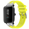 Correa de silicona para reloj Amazfit Bip Lite con hebilla plateada de liberación rápida de 20 mm (amarillo vital)