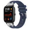 Correa de silicona para reloj Amazfit GTS de 20 mm con hebilla plateada de liberación rápida (azul marino)