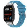 Correa de silicona para reloj Amazfit GTS de 20 mm con hebilla plateada de liberación rápida (azul marino)