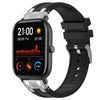 Correa de silicona para reloj Amazfit GTS de 20 mm con hebilla plateada de liberación rápida (negra)