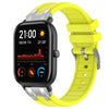 Correa de silicona para reloj Amazfit GTS de 20 mm con hebilla plateada de liberación rápida (amarillo vital)