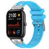 Para Amazfit GTS Correa de reloj de silicona real de 20 mm con hebilla plateada de liberación rápida (azul cielo)