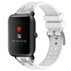 Correa de silicona para reloj Amazfit Bip de 20 mm con hebilla plateada de liberación rápida (blanca)
