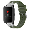 Correa de silicona para reloj Amazfit Bip de liberación rápida con hebilla plateada de 20 mm (verde oliva)