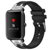 Correa de silicona para reloj Amazfit Bip de liberación rápida con hebilla plateada de 20 mm (negra)