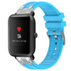 Correa de silicona para reloj Amazfit Bip de 20 mm con hebilla plateada de liberación rápida (azul cielo)