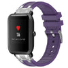 Correa de silicona para reloj Amazfit Bip de 20 mm con hebilla plateada de liberación rápida (morado)