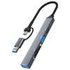 Estación de acoplamiento multifunción con lector de tarjetas SD/TF y concentrador USB 3.0 tipo C+USB ADS-806D