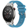 Correa de silicona para reloj Amazfit GTR 4 de 22 mm con hebilla plateada de liberación rápida (azul marino)