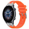 Correa de silicona para reloj Amazfit GTR 3 Pro de 22 mm con hebilla plateada de liberación rápida (naranja)