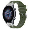 Correa de silicona para reloj Amazfit GTR 3 Pro de 22 mm con hebilla plateada de liberación rápida (verde oliva)