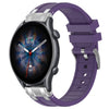 Correa de silicona para reloj Amazfit GTR 3 Pro de 22 mm con hebilla plateada de liberación rápida (morado)