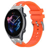 Correa de silicona para reloj Amazfit GTR 3 de 22 mm con hebilla plateada de liberación rápida (naranja)