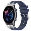 Correa de silicona para reloj Amazfit GTR 3 de 22 mm con hebilla plateada de liberación rápida (azul marino)