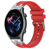 Correa de silicona para reloj Amazfit GTR 3 de 22 mm con hebilla plateada de liberación rápida (roja)
