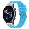 Correa de silicona para reloj Amazfit GTR 3 de 22 mm con hebilla plateada de liberación rápida (azul cielo)