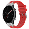 Correa de silicona para reloj Amazfit GTR 2e de 22 mm con hebilla plateada de liberación rápida (roja)