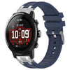 Correa de silicona para reloj deportivo Amazfit 3 de 22 mm con hebilla plateada de liberación rápida (azul marino)