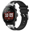 Correa de silicona para reloj deportivo Amazfit 3 de 22 mm con hebilla plateada de liberación rápida (negra)