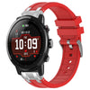 Correa de silicona para reloj deportivo Amazfit 3 de 22 mm con hebilla plateada de liberación rápida (roja)
