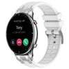 Correa de silicona para reloj Amazfit GTR 2 de 22 mm con hebilla plateada de liberación rápida (blanca)