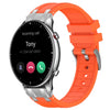 Correa de silicona para reloj Amazfit GTR 2 de 22 mm con hebilla plateada de liberación rápida (naranja)