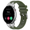Correa de silicona para reloj Amazfit GTR 2 de 22 mm con hebilla plateada de liberación rápida (verde oliva)