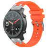Correa de silicona para reloj Amazfit GTR de 47 mm y 22 mm con hebilla plateada de liberación rápida (naranja)