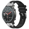 Correa de silicona para reloj Amazfit GTR de 47 mm y 22 mm con hebilla plateada de liberación rápida (negra)