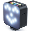 Lámpara de vídeo RGB de bolsillo con adsorción magnética D02, miniluz de relleno LED para transmisión en vivo