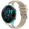 Correa de silicona para reloj Garmin Forerunner 265 Music de 22 mm con hebilla plateada de liberación rápida (luz de las estrellas)