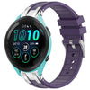 Correa de reloj de silicona con hebilla plateada de liberación rápida de 22 mm para Garmin Forerunner 265 Music (morado)