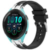 Correa de silicona para reloj Garmin Forerunner 265 de 22 mm con hebilla plateada de liberación rápida (negra)