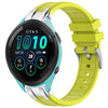 Correa de silicona para reloj Garmin Forerunner 265 de 22 mm con hebilla plateada de liberación rápida (amarillo vital)