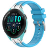 Correa de silicona para reloj Garmin Forerunner 265 de 22 mm con hebilla plateada de liberación rápida (azul cielo)