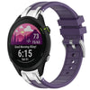 Correa de silicona para reloj Garmin Forerunner 255 de 22 mm con hebilla plateada de liberación rápida (morado)