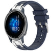 Correa de silicona para reloj Garmin Venu 2 de 22 mm con hebilla plateada de liberación rápida (azul marino)