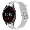 Correa de silicona para reloj Garmin Vivoactive 4 de 22 mm con hebilla plateada de liberación rápida (blanca)