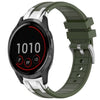 Correa de silicona para reloj Garmin Vivoactive 4 de 22 mm con hebilla plateada de liberación rápida (verde oliva)