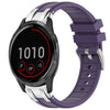 Correa de silicona para reloj Garmin Vivoactive 4 de 22 mm con hebilla plateada de liberación rápida (morado)