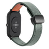 Correa de reloj de cuero de microfibra con hebilla magnética de 20 mm para Amazfit Bip S Slim (verde aguacate)