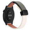 Correa de reloj de cuero de microfibra de 20 mm con hebilla magnética para Amazfit GTR Mini Slim (verde albaricoque y aguacate)