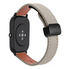Correa de reloj de cuero de microfibra de 20 mm con hebilla magnética para Amazfit Bip 3 Pro Slim (gris elefante de becerro)