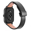 Correa de reloj de cuero de microfibra de 20 mm con hebilla magnética para Amazfit GTS 3 Slim (negra)